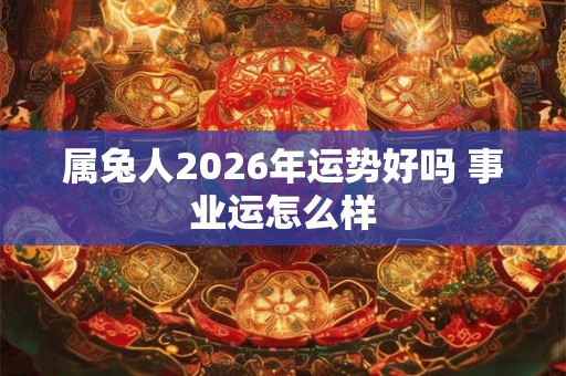 属兔人2026年运势好吗 事业运怎么样 属兔人2026年运势好吗 事业运怎么样