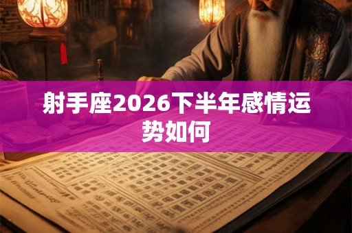 射手座2026下半年感情运势如何