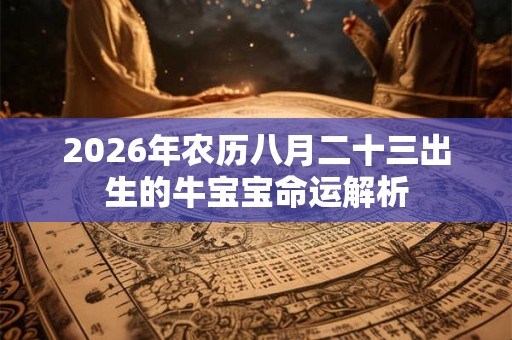 2026年农历八月二十三出生的牛宝宝命运解析 2026年农历八月二十三出生的牛宝宝命运解析