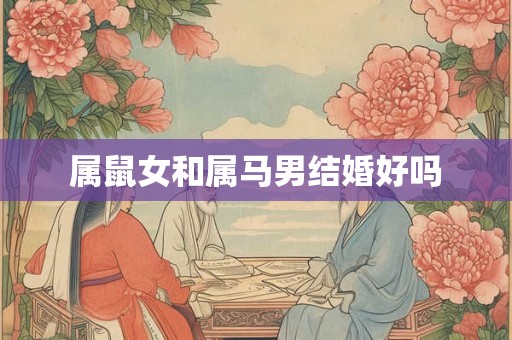 属鼠女和属马男结婚好吗