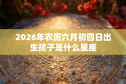 2026年农历六月初四日出生孩子是什么星座