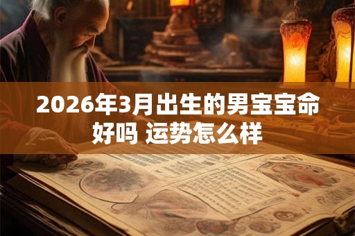 2026年3月出生的男宝宝命好吗 运势怎么样 2026年3月出生的男宝宝命好吗 运势怎么样