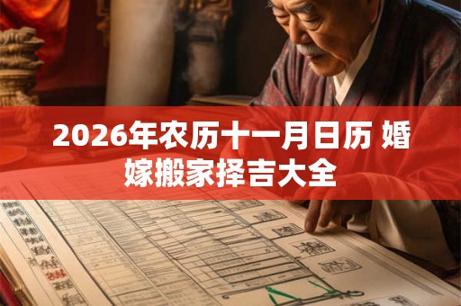 2026年农历十一月日历 婚嫁搬家择吉大全 2026年农历十一月日历 婚嫁搬家择吉大全