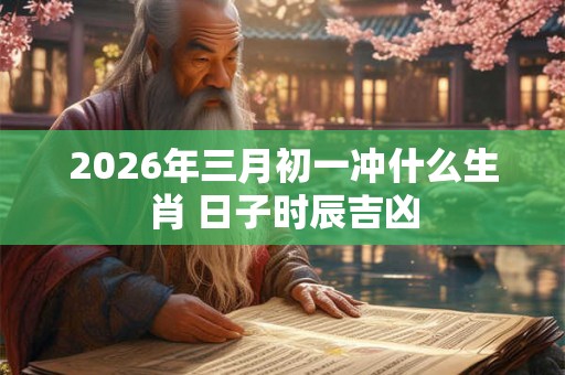 2026年三月初一冲什么生肖 日子时辰吉凶 2026年三月初一冲什么生肖 日子时辰吉凶