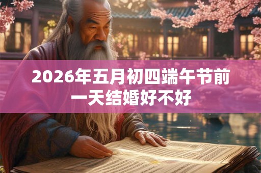2026年五月初四端午节前一天结婚好不好 2026年五月初四端午节前一天结婚好不好