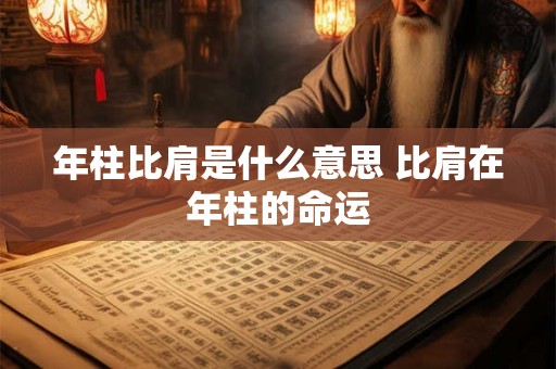 年柱比肩是什么意思 比肩在年柱的命运 年柱比肩是什么意思 比肩在年柱的命运