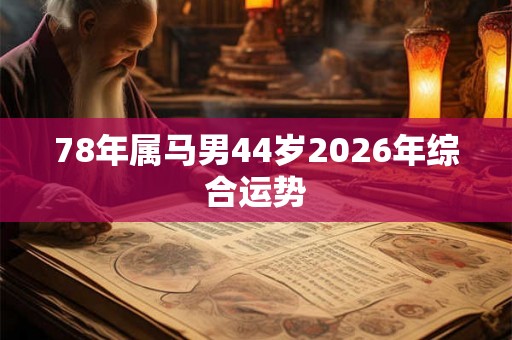 78年属马男44岁2026年综合运势 78年属马男44岁2026年综合运势