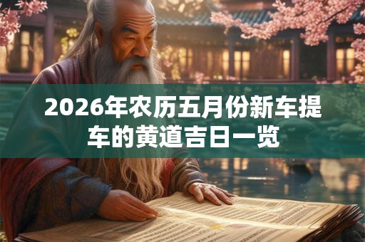 2026年农历五月份新车提车的黄道吉日一览 2026年农历五月份新车提车的黄道吉日一览