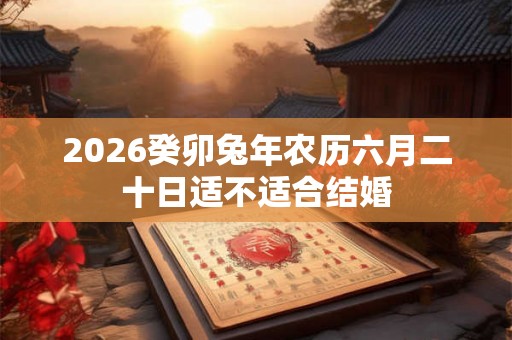 2026癸卯兔年农历六月二十日适不适合结婚 2026癸卯兔年农历六月二十日适不适合结婚