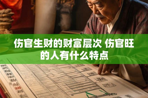 伤官生财的财富层次 伤官旺的人有什么特点