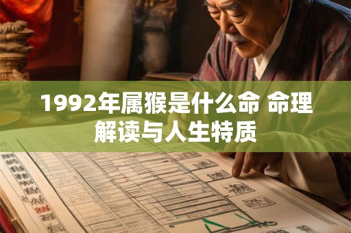 1992年属猴是什么命 命理解读与人生特质 1992年属猴是什么命 命理解读与人生特质