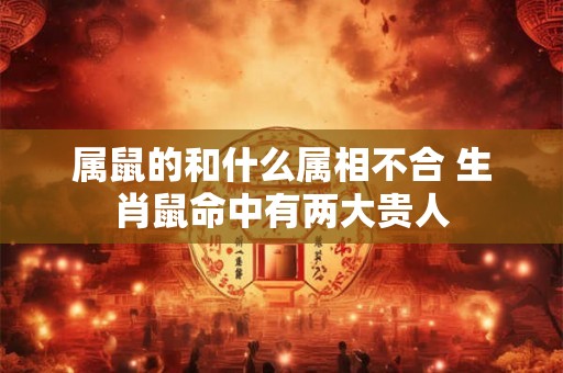 属鼠的和什么属相不合 生肖鼠命中有两大贵人 属鼠的和什么属相不合 生肖鼠命中有两大贵人