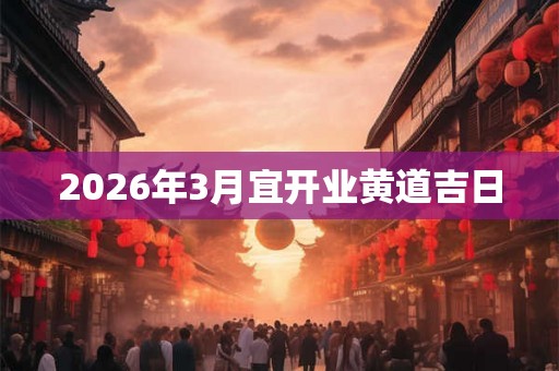 2026年3月宜开业黄道吉日