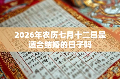 2026年农历七月十二日是适合结婚的日子吗 2026年农历七月十二日是适合结婚的日子吗