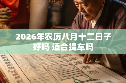 2026年农历八月十二日子好吗 适合提车吗