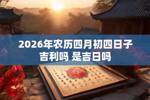 2026年农历四月初四日子吉利吗 是吉日吗