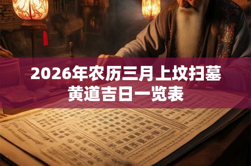 2026年农历三月上坟扫墓黄道吉日一览表 2026年农历三月上坟扫墓黄道吉日一览表