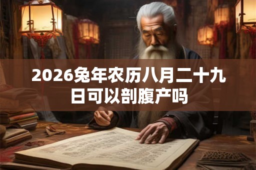2026兔年农历八月二十九日可以剖腹产吗 2026兔年农历八月二十九日可以剖腹产吗