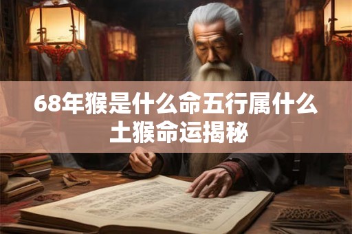 68年猴是什么命五行属什么 土猴命运揭秘 68年猴是什么命五行属什么 土猴命运揭秘