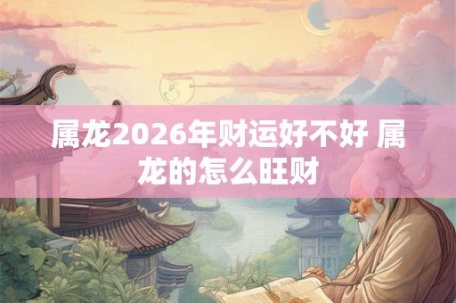 属龙2026年财运好不好 属龙的怎么旺财 属龙2026年财运好不好 属龙的怎么旺财