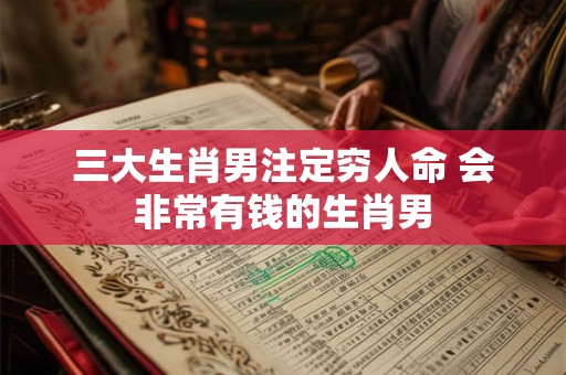 三大生肖男注定穷人命 会非常有钱的生肖男 三大生肖男注定穷人命 会非常有钱的生肖男