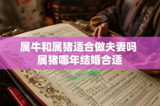 属牛和属猪适合做夫妻吗 属猪哪年结婚合适 属牛和属猪适合做夫妻吗 属猪哪年结婚合适