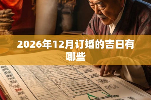 2026年12月订婚的吉日有哪些 2026年12月订婚的吉日有哪些