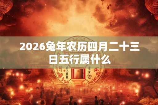 2026兔年农历四月二十三日五行属什么
