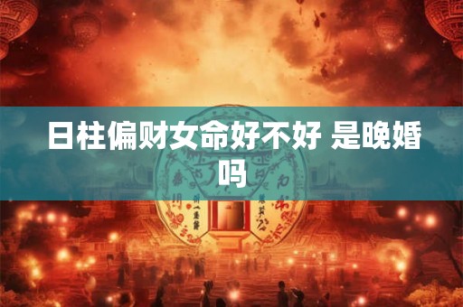 日柱偏财女命好不好 是晚婚吗 日柱偏财女命好不好 是晚婚吗