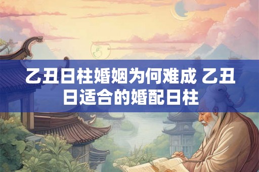 乙丑日柱婚姻为何难成 乙丑日适合的婚配日柱