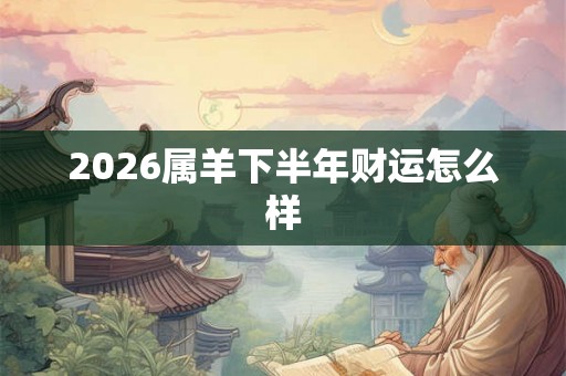 2026属羊下半年财运怎么样 2026属羊下半年财运怎么样