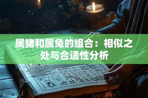 属猪和属兔的组合:相似之处与合适性分析 属猪和属兔的组合:相似之处与合适性分析