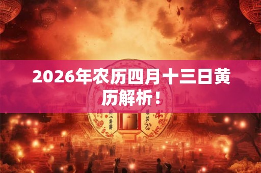 2026年农历四月十三日黄历解析! 2026年农历四月十三日黄历解析!