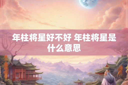 年柱将星好不好 年柱将星是什么意思 年柱将星好不好 年柱将星是什么意思
