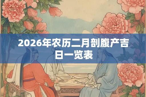 2026年农历二月剖腹产吉日一览表 2026年农历二月剖腹产吉日一览表