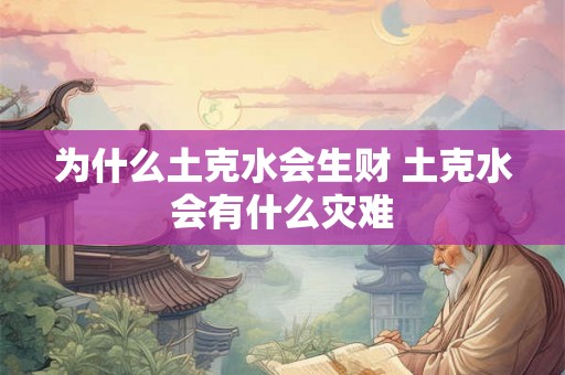 为什么土克水会生财 土克水会有什么灾难 为什么土克水会生财 土克水会有什么灾难
