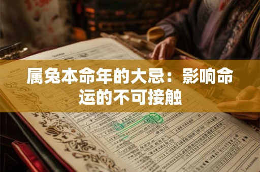 属兔本命年的大忌:影响命运的不可接触 属兔本命年的大忌:影响命运的不可接触