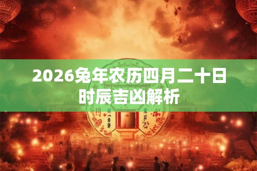 2026兔年农历四月二十日时辰吉凶解析 2026兔年农历四月二十日时辰吉凶解析