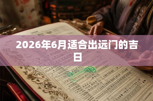 2026年6月适合出远门的吉日 2026年6月适合出远门的吉日