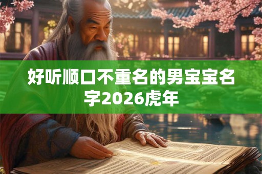 好听顺口不重名的男宝宝名字2026虎年 好听顺口不重名的男宝宝名字2026虎年