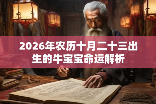 2026年农历十月二十三出生的牛宝宝命运解析 2026年农历十月二十三出生的牛宝宝命运解析