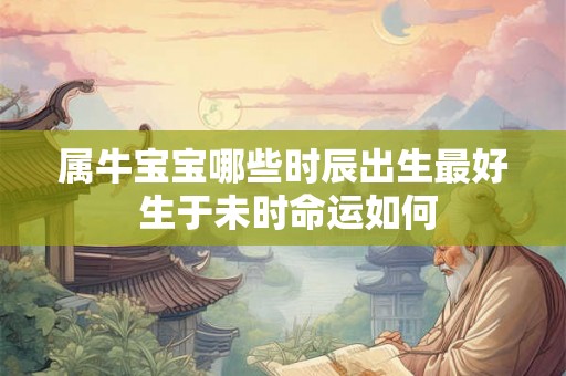 属牛宝宝哪些时辰出生最好 生于未时命运如何 属牛宝宝哪些时辰出生最好 生于未时命运如何