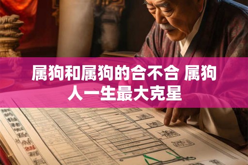 属狗和属狗的合不合 属狗人一生最大克星 属狗和属狗的合不合 属狗人一生最大克星