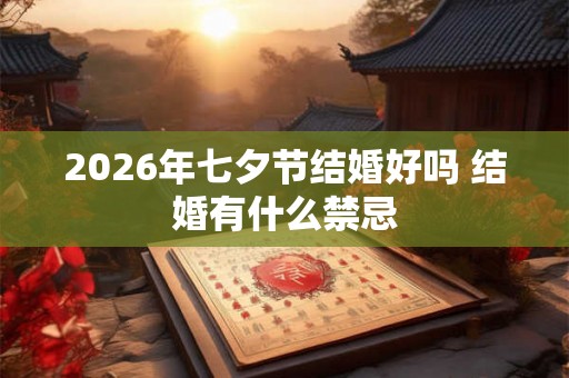 2026年七夕节结婚好吗 结婚有什么禁忌