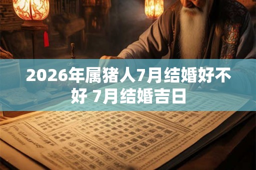 2026年属猪人7月结婚好不好 7月结婚吉日 2026年属猪人7月结婚好不好 7月结婚吉日