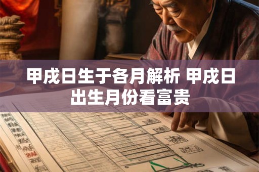 甲戌日生于各月解析 甲戌日出生月份看富贵 甲戌日生于各月解析 甲戌日出生月份看富贵