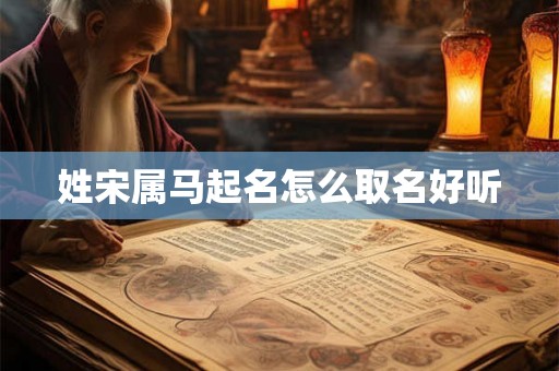 姓宋属马起名怎么取名好听