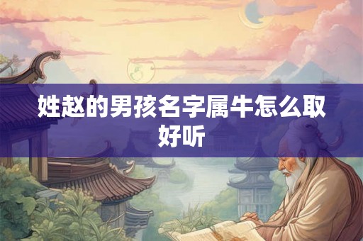 姓赵的男孩名字属牛怎么取好听 姓赵的男孩名字属牛怎么取好听