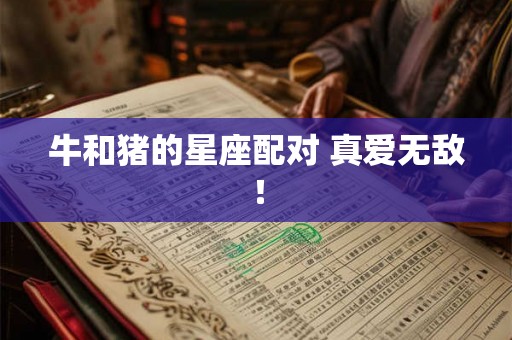 牛和猪的星座配对 真爱无敌! 牛和猪的星座配对 真爱无敌!