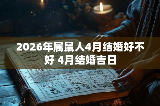2026年属鼠人4月结婚好不好 4月结婚吉日 2026年属鼠人4月结婚好不好 4月结婚吉日